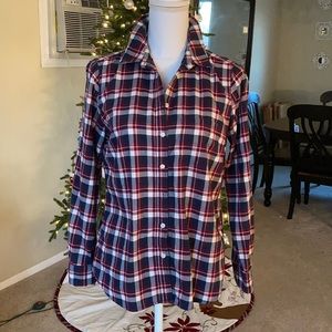 Red White and Navy Banana Republic Button Down